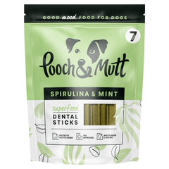 Pooch & Mutt 7 Spirulina & Mint Superfood Dental Sticks 251g (Pack of 1)