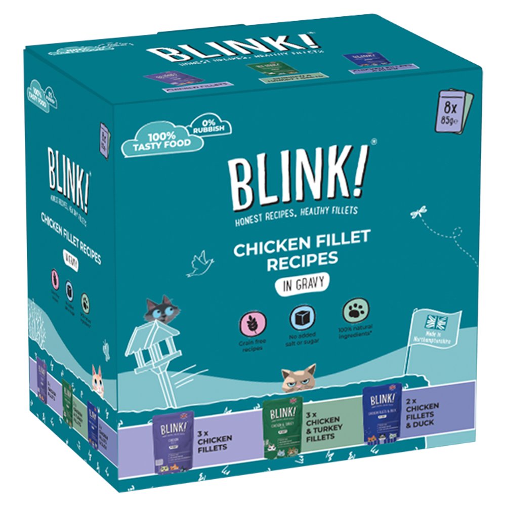 Blink! Chicken Fillet Recipes in Gravy 8 × 85g (Pack of 3)