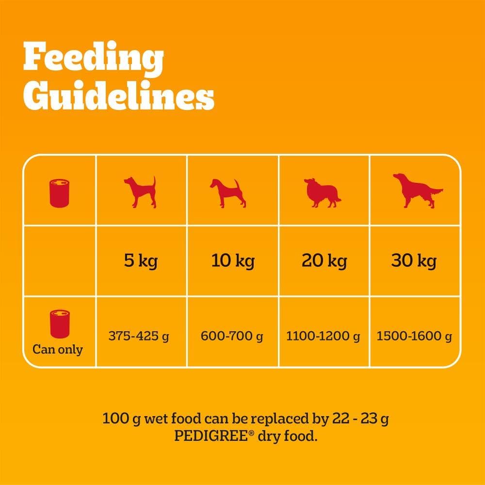 Pedigree Adult Dog Food Tins Mixed in Gravy 6 x 400g (Pack of 1)