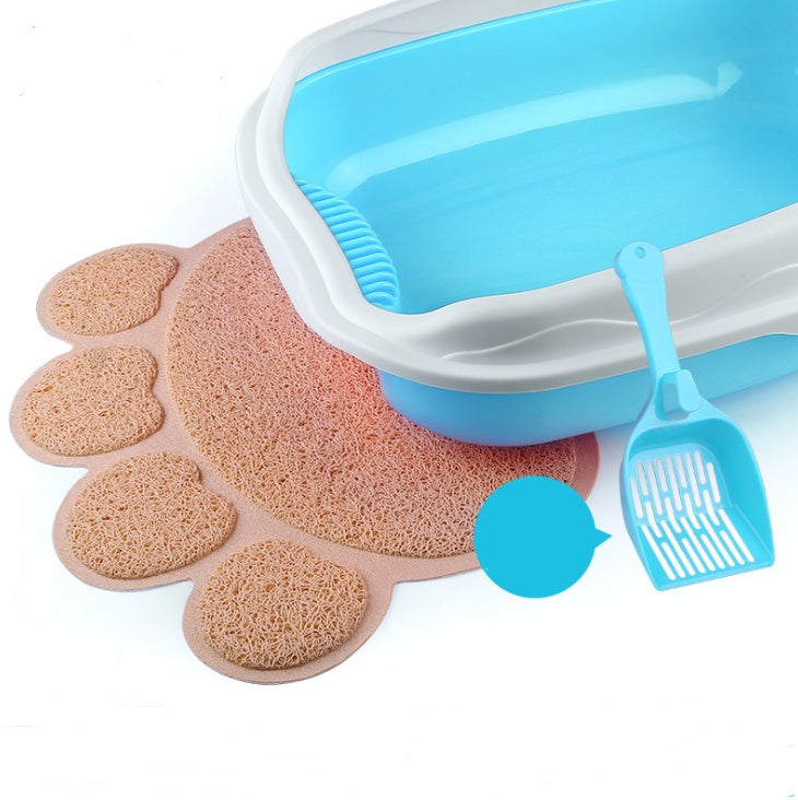 Open Top Pet Litter Tray Portable for All Kinds of Cat Litter Cat Litter Box Coffe