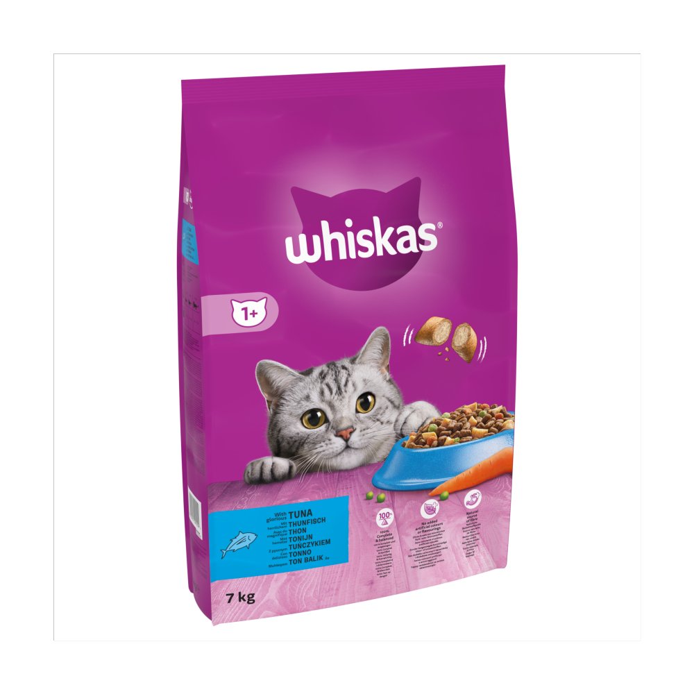 Whiskas 1+ Tuna Adult Dry Cat Food 7kg (Pack of 1)