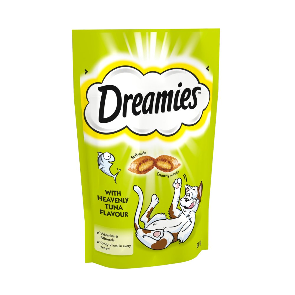 Dreamies Cat Treat Biscuits with Tuna Flavour 60g (Pack of 8)