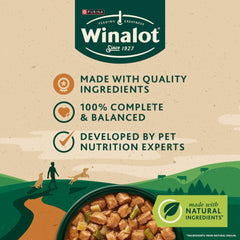 WINALOT Sunday Dinner Mixed in Gravy Dog Food 12x100g (Pack of 4)