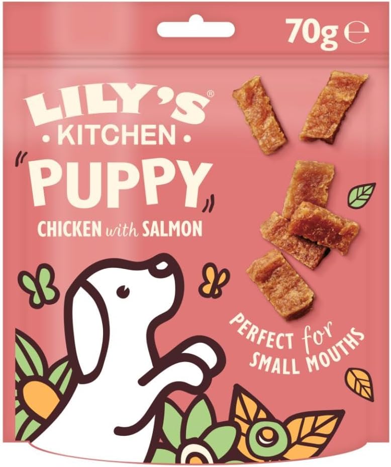 Lily's Kitchen Puppy Chicken Nibbles with Salmon Puppy Treats 70g (Pack of 1)