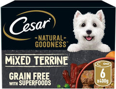 Cesar Natural Goodness Wholegrain Casserole Wet Dog Food Tin Mixed 6 x 400g (Pack of 4)