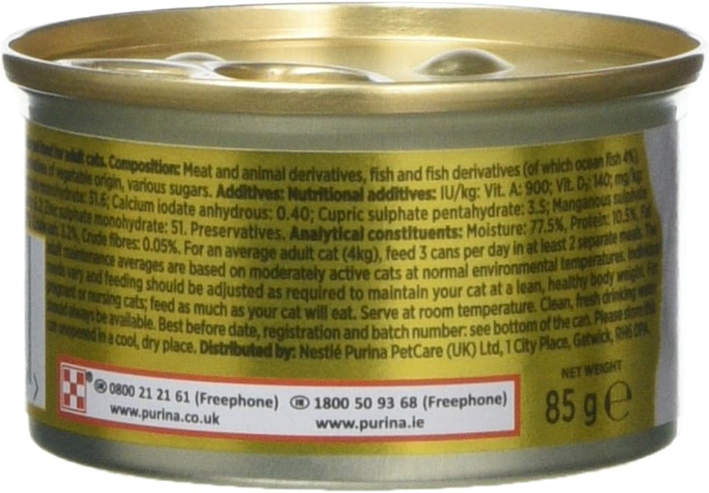 GOURMET Gold Pate Ocean Fish Wet Cat Food 85g (Pack of 12)