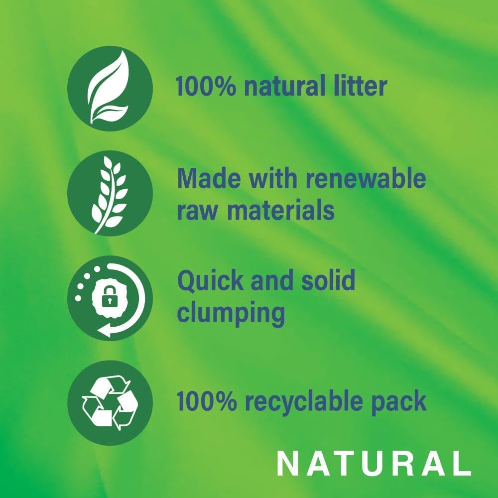 Catsan Natural 100% Biodegradable Clumping Odour Control Cat Litter 20L (Pack of 1)