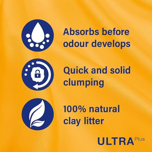Catsan Ultra Clumping Odour Control Cat Litter 5L (Pack of 3)