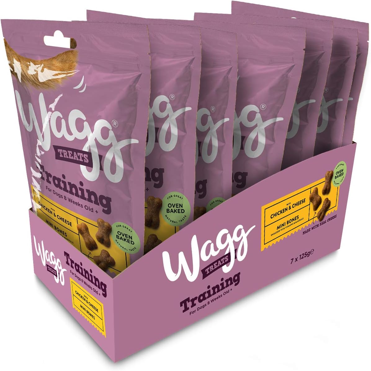 Wagg Training Treats Chicken & Cheese 125g (Pack of 7) - Hungry Tails