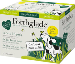 Forthglade Variety Pack Complete Meal Puppy 2-12 Mths 12 x 395g (Pack of 1)