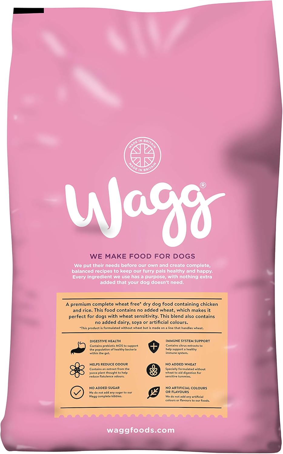 Wagg Wheat Free Complete Chicken & Rice Dry Dog 12kg (Pack of 1)