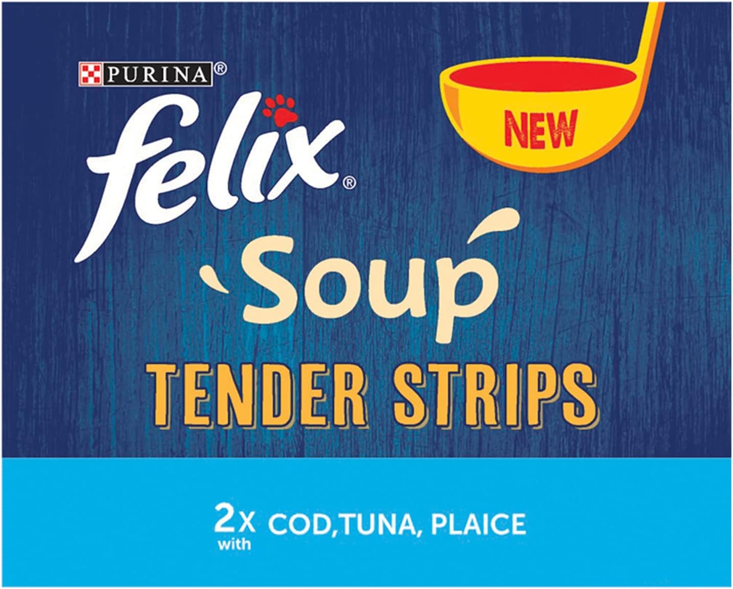 FELIX Soup Fish Selection Plaice, Tuna and Cod Wet Cat Food 6x48g (Pack of 1)