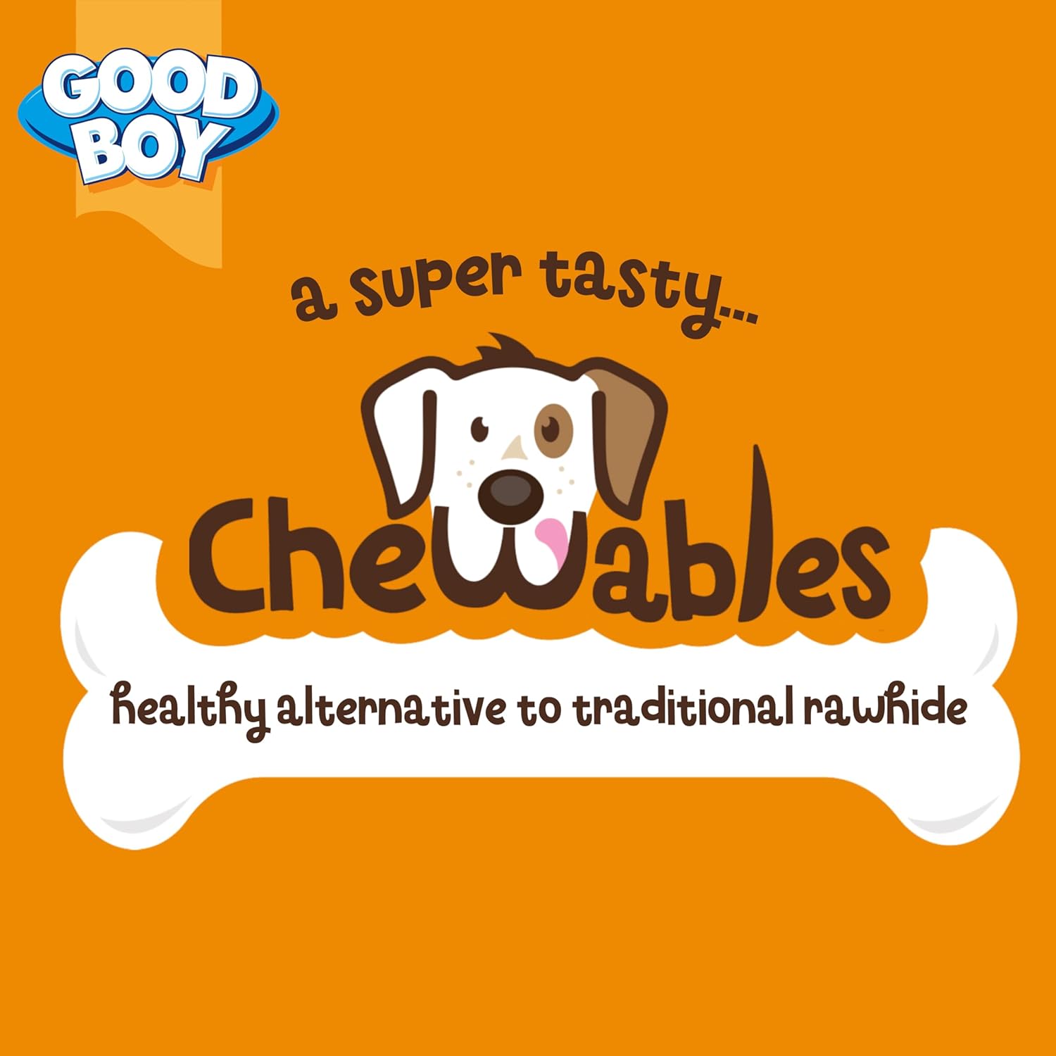 Good Boy Chewables Medium Chicken Bones Rawhide Free Dog Treats 2 Pack 158g (Pack of 8)