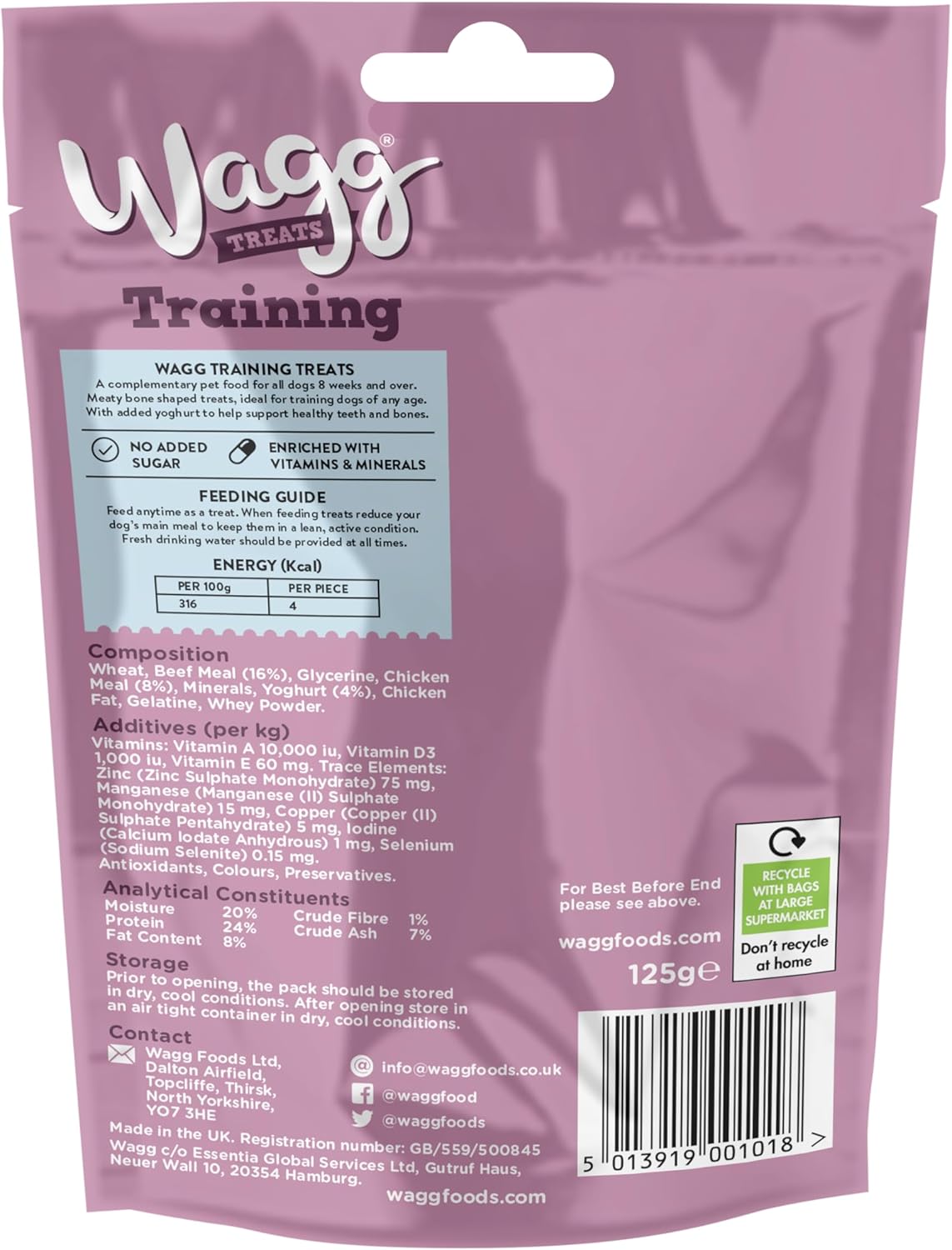 Wagg Training Treats with Chicken & Lamb 125g (Pack of 7) - Hungry Tails