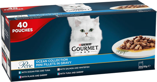 GOURMET Perle Ocean Collection Wet Cat Food 60x85g (Pack of 1)