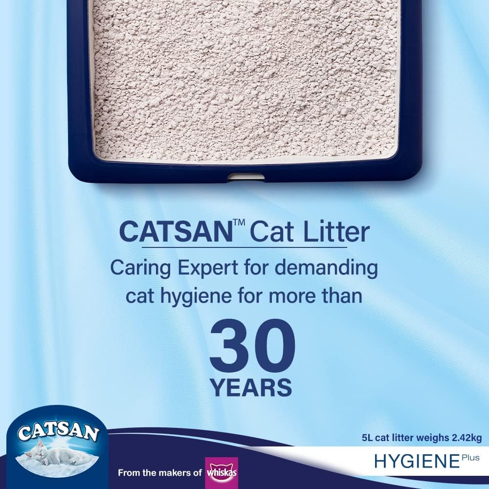 Catsan Hygiene Non-Clumping Odour Control Cat Litter 5L (Pack of 1) - Hungry Tails