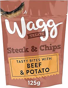 Wagg Steak & Chips Treat 125g (Pack of 7)