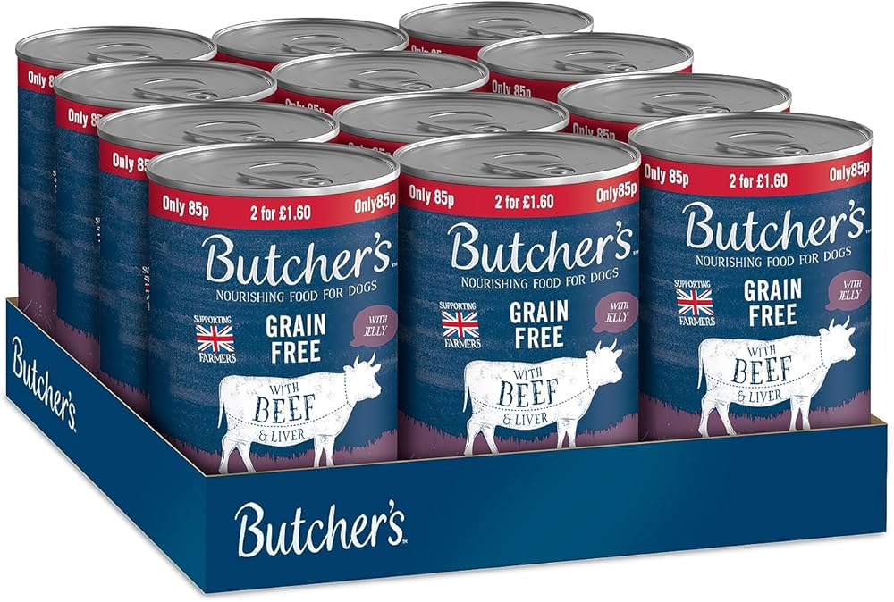 Butcher's Beef & Liver Wet Dog Food Tin 400g (Pack of 12) - Hungry Tails