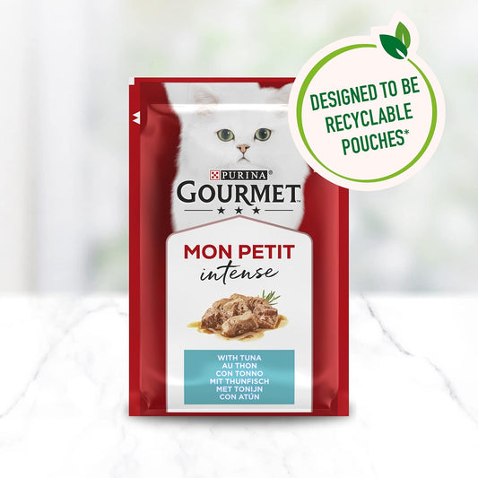 GOURMET Mon Petit Fish Variety Tuna, Salmon, Trout Wet Cat Food 6x50g (Pack of 1)