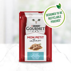 GOURMET Mon Petit Fish Variety Tuna, Salmon, Trout Wet Cat Food 6x50g (Pack of 8)