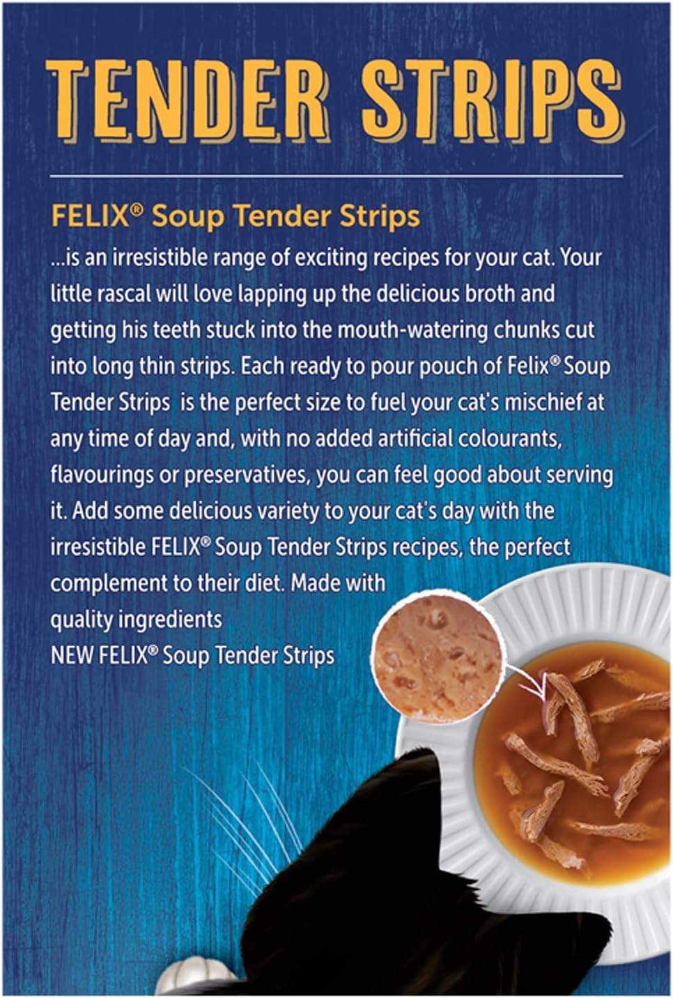 FELIX Soup Fish Selection Plaice, Tuna and Cod Wet Cat Food 6x48g (Pack of 1)