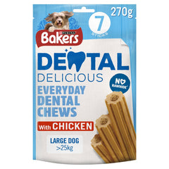 BAKERS Dental Delicious Large Chicken Dog Chews 270g (Pack of 1)