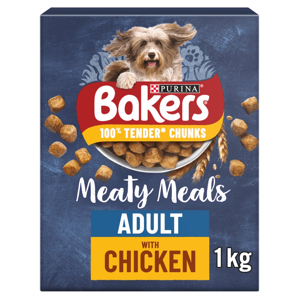 BAKERS Meaty Meals Chicken Dry Dog Food 1kg (Pack of 5)