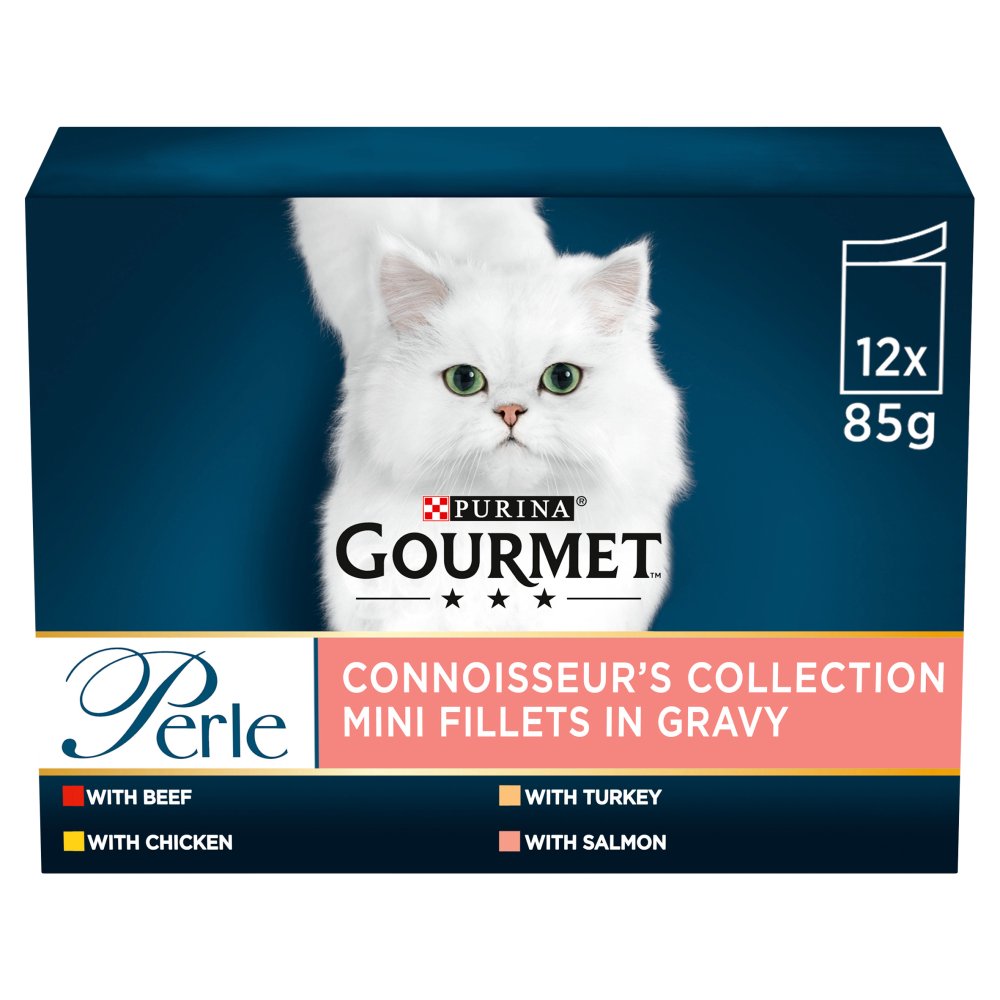 GOURMET Perle Connoisseur's Selection in Gravy Cat Food 12x85g (Pack of 1)