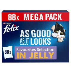 Felix As Good As It Looks Favourites Selection in Jelly 88 x 100g(Pack of 1)