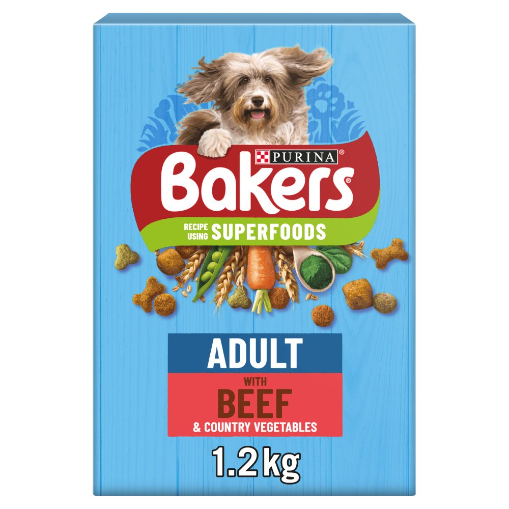 BAKERS Beef with Vegetables Dry Dog Food 1.2kg (Pack of 1)