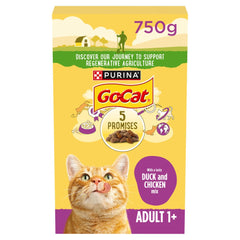 GO-CAT Chicken and Duck Dry Cat Food 750g (Pack of 1)