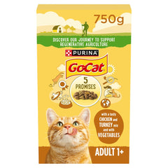 GO-CAT Chicken and Turkey Dry Cat Food 750g (Pack of 1)