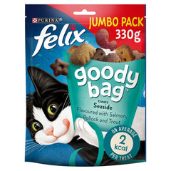 FELIX Goody Bag Seaside Salmon, Pollock and Trout Cat Treats 330g (Pack of 5)