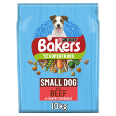 BAKERS Small Dog Beef Dry Dog Food 10kg (Pack of 1)