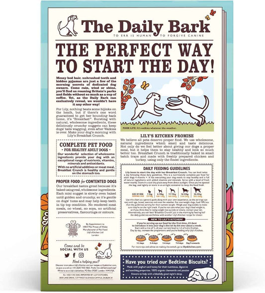 Lily's Kitchen Breakfast Crunch Chicken with Turkey, Fruit & Yoghurt Complete Adult Dry Food 800g (Pack of 6)