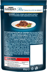 GOURMET Perle Mini Fillets in Gravy Beef Cat Food 85g (Pack of 26) - Hungry Tails