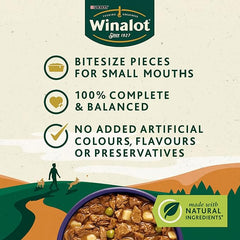 WINALOT Meaty Chunks Small Dog Mixed in Gravy Dog Food 40x100g (Pack of 1)