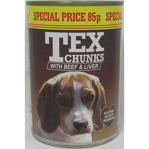 Tex Beef & Liver 12X400g (Pack of 12) - Hungry Tails