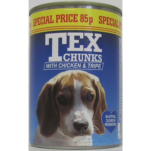 Tex Chicken & Tripe 12X400g (Pack of 12) - Hungry Tails