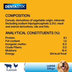 Pedigree Dentastix Daily Dental Chews Large Dog Treat 21 Sticks 810g (Pack of 4)