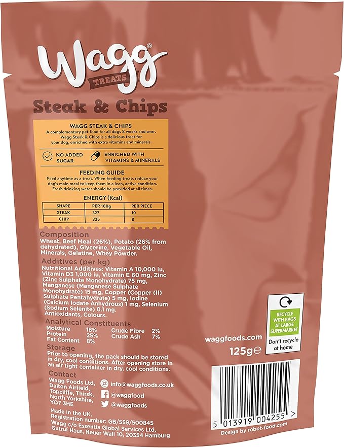 Wagg Steak Pie With Gravy Treats (Pack of 7) - Hungry Tails