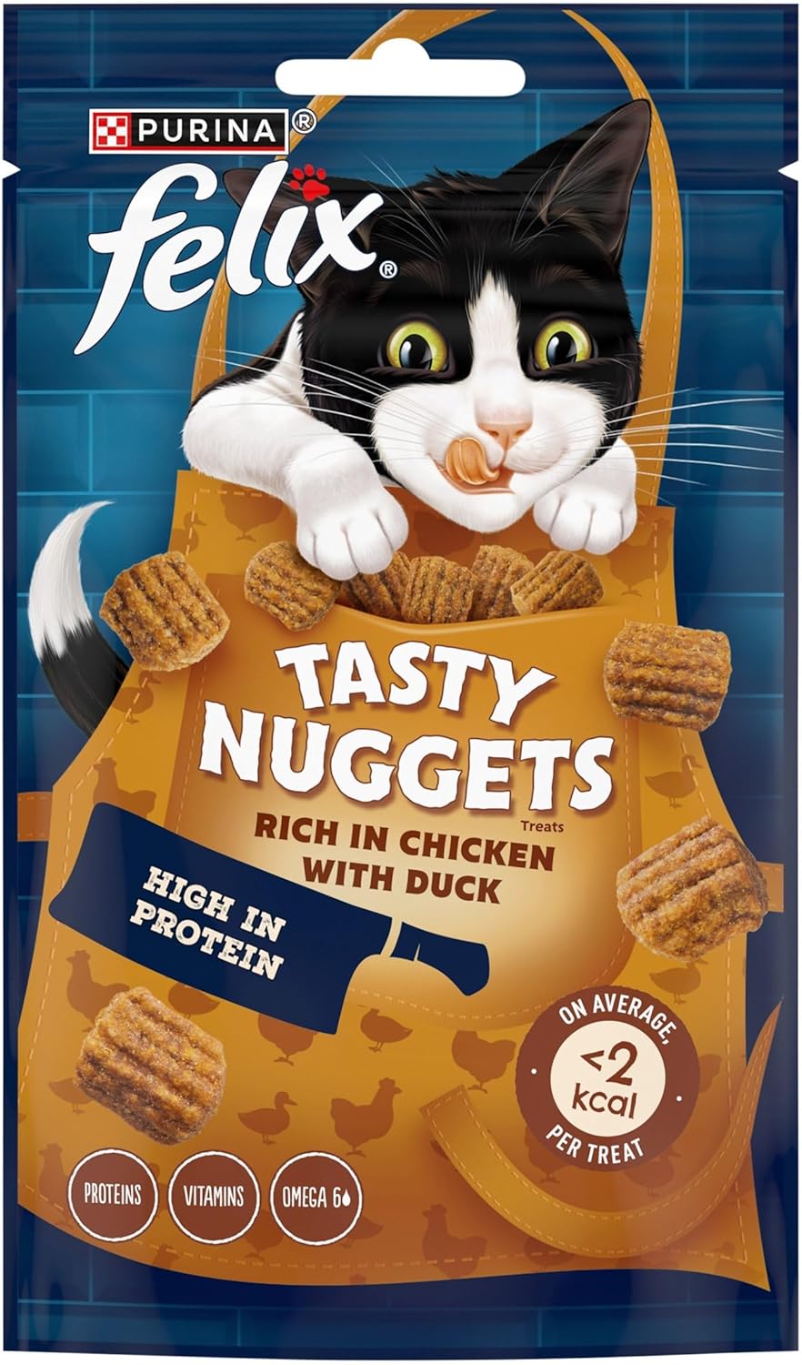 Felix Tasty Nuggets Chicken & Duck Cat Treats 50g (Pack of 8)