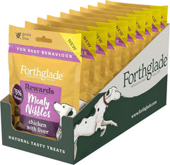 Forthglade Rewards Meaty Nibbles Chicken with Liver 70g (Pack of 10)