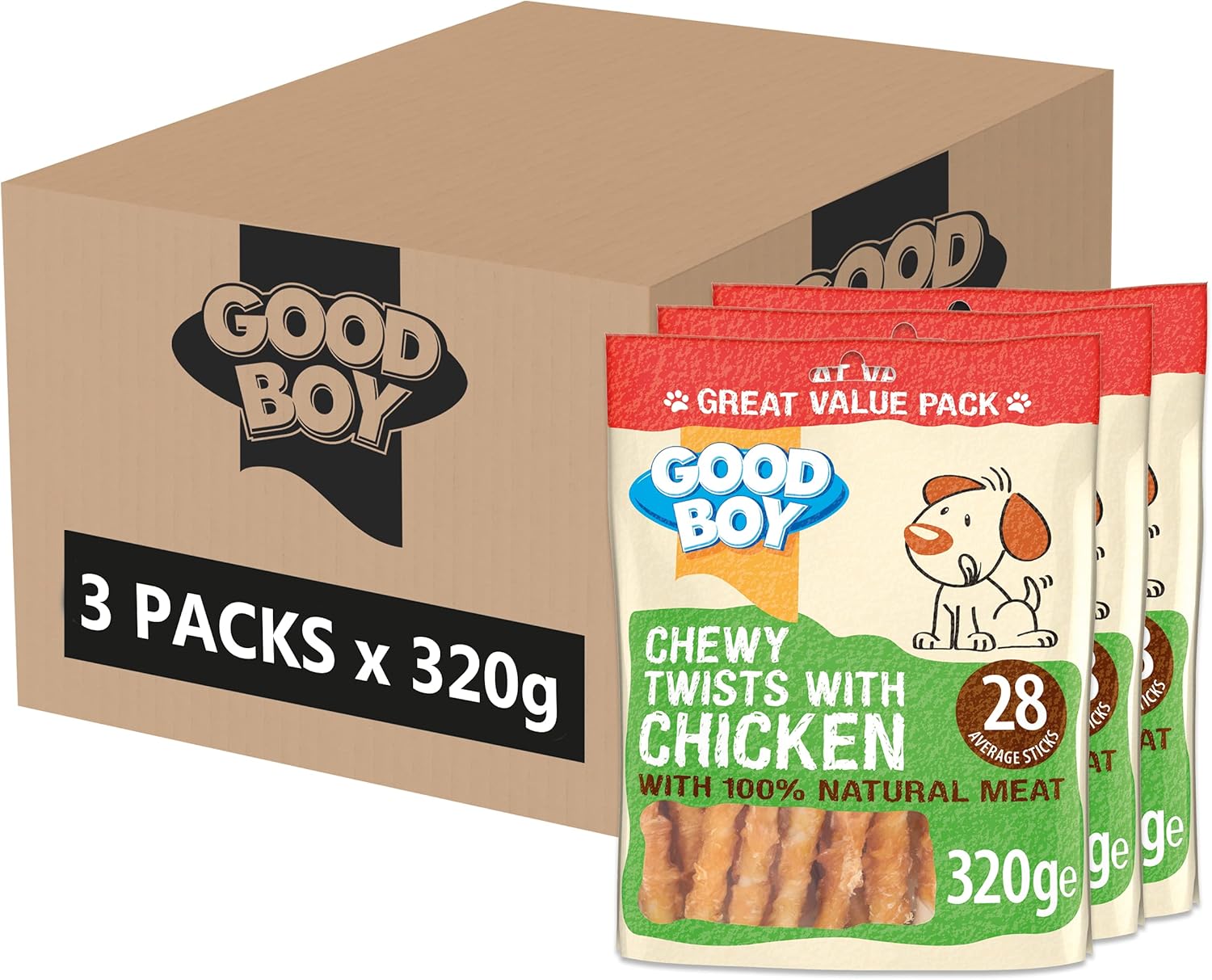 Good Boy Pawsley & Co. Chewy Twists with Chicken 320g