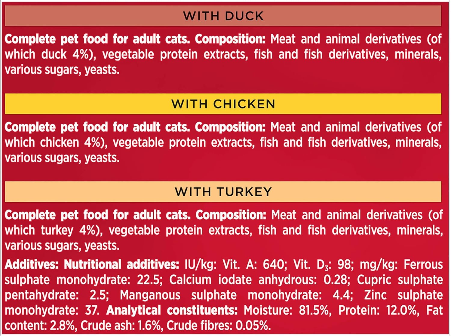 GOURMET Mon Petit Meaty Variety Duck, Chicken, Turkey Wet Cat Food 6x50g (Pack of 1) - Hungry Tails