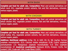 GOURMET Mon Petit Meaty Variety Duck, Chicken, Turkey Wet Cat Food 6x50g (Pack of 8)