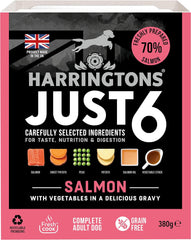 Harringtons Just 6 Salmon with Vegetables in a Delicious Gravy 380g (Pack of 8)