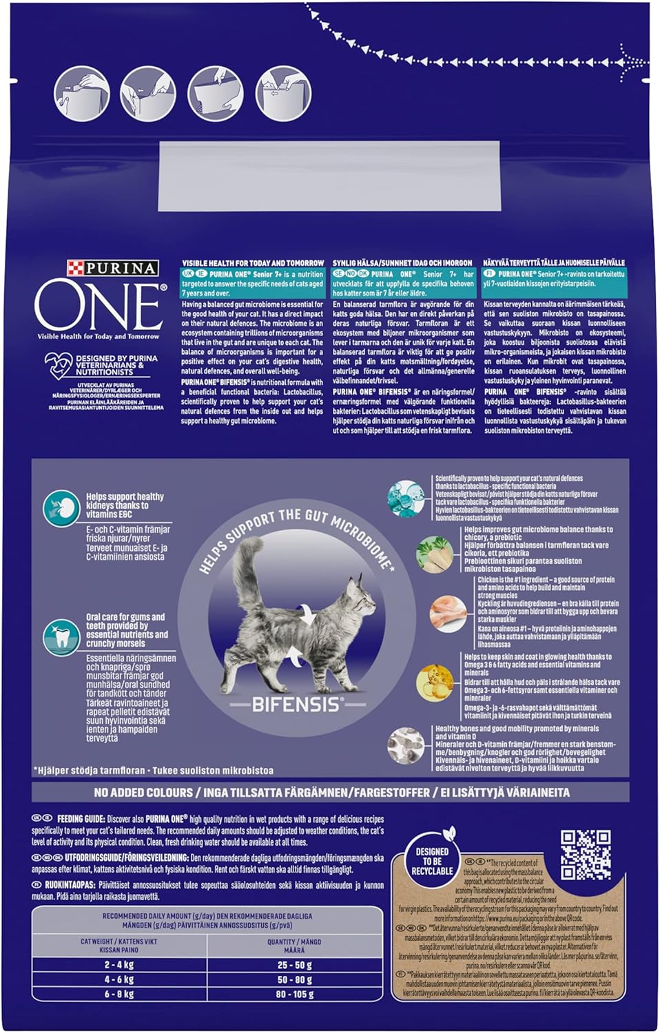 PURINA ONE Senior 7+ Chicken Dry Cat Food 2.8kg (Pack of 1)