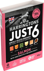 Harringtons Just 6 Salmon with Vegetables in a Delicious Gravy 380g (Pack of 8)