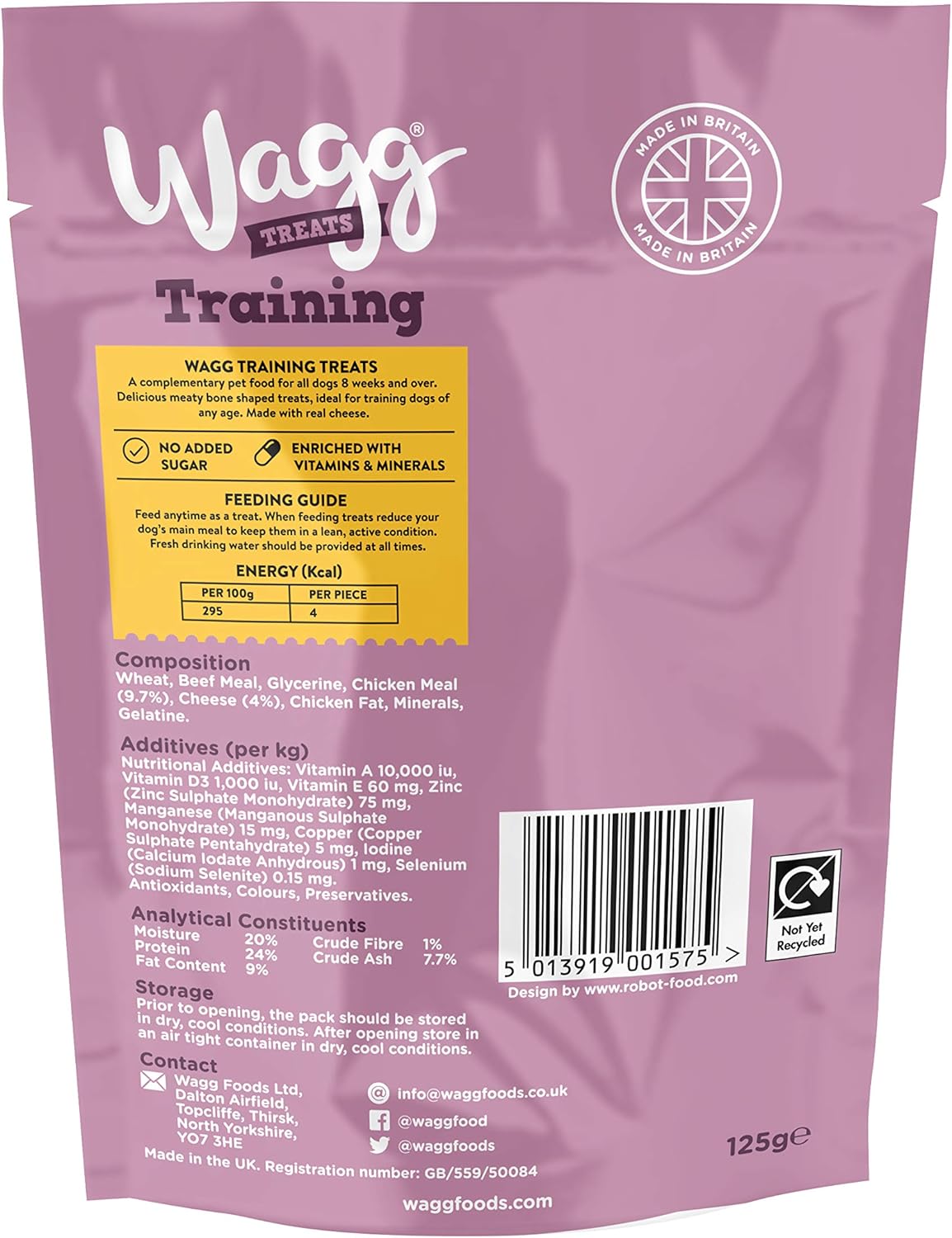 Wagg Training Treats Chicken & Cheese 125g (Pack of 7) - Hungry Tails